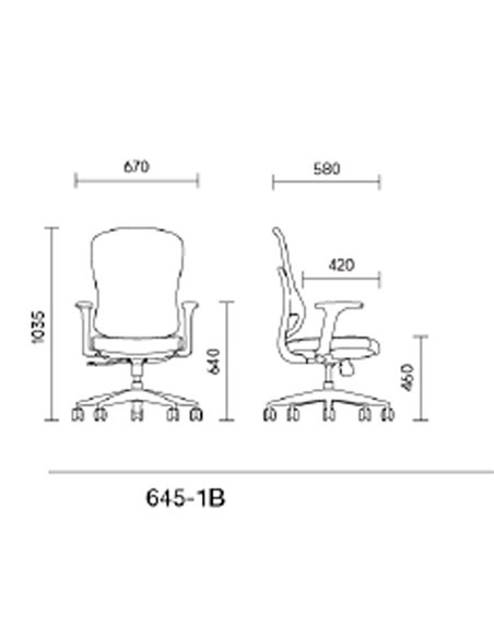 Кресло KRESLALUX GO-SIT 645-1B BLACK, эргономичное