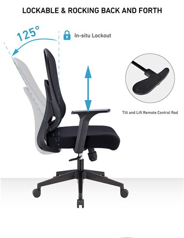 Кресло KRESLALUX GO-SIT 645-1B LIGHT GREY, эргономичное