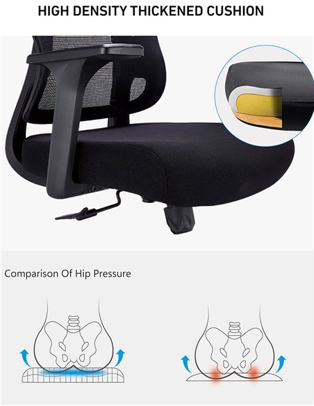 Кресло KRESLALUX GO-SIT 645-1B LIGHT GREY, эргономичное