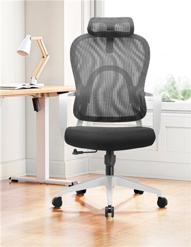 Кресло KRESLALUX GO-SIT 645-A LIGHT GREY, эргономичное