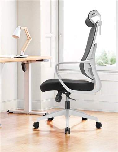 Кресло KRESLALUX GO-SIT 645-A LIGHT GREY, эргономичное
