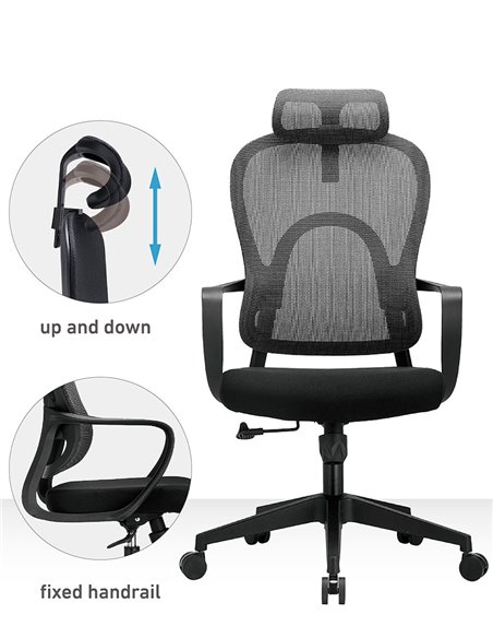 Кресло KRESLALUX GO-SIT 645-A LIGHT GREY, эргономичное