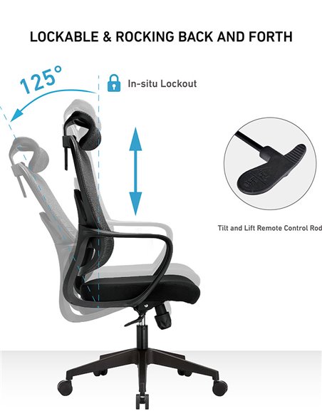 Кресло KRESLALUX GO-SIT 645-A LIGHT GREY, эргономичное