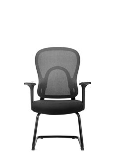 Кресло KRESLALUX GO-SIT 645-1C BLACK, для посетителя, на полозьях 2