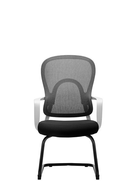 Кресло KRESLALUX GO-SIT 645-C LIGHT GREY, для посетителя, на полозьях