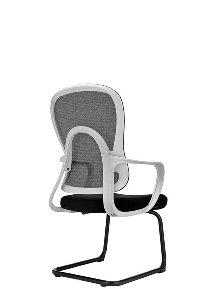 Кресло KRESLALUX GO-SIT 645-C LIGHT GREY, для посетителя, на полозьях