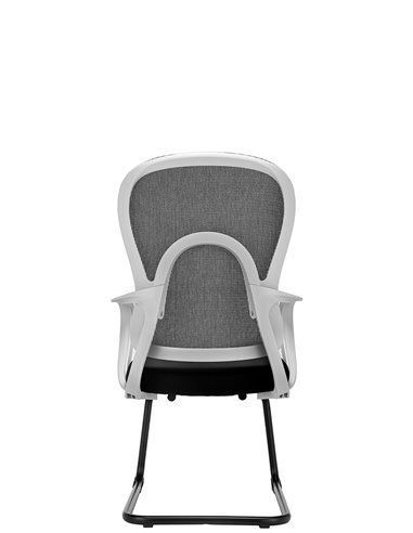 Кресло KRESLALUX GO-SIT 645-C LIGHT GREY, для посетителя, на полозьях
