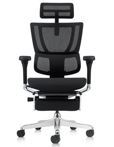 Кресло MIRUS-IOO 2 (IOOE2-AB-HAM-5D-L-LMT, сетка Т-168-B1-BLACK), эргономичное, с подставкой под ноги 2