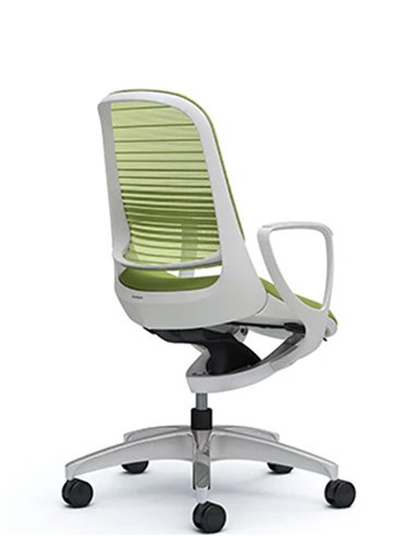 Кресло Okamura Luce Lime Green для оператора с подлокотниками