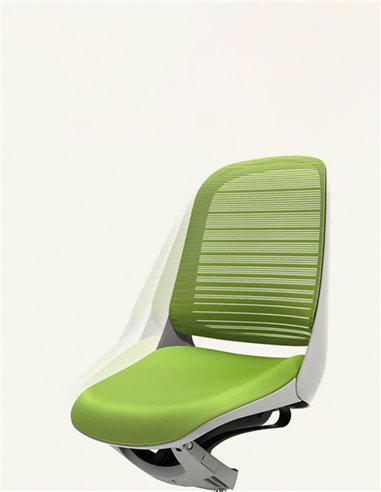 Кресло Okamura Luce Lime Green для оператора с подлокотниками