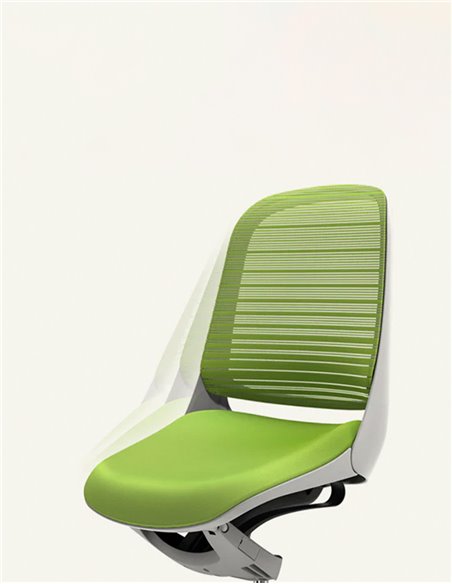 Крісло Okamura Luce Lime Green для оператора з підлокітниками