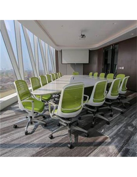 Крісло Okamura Luce Lime Green для оператора з підлокітниками