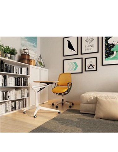 Кресло Okamura Luce Mango Yellow для оператора с подлокотниками