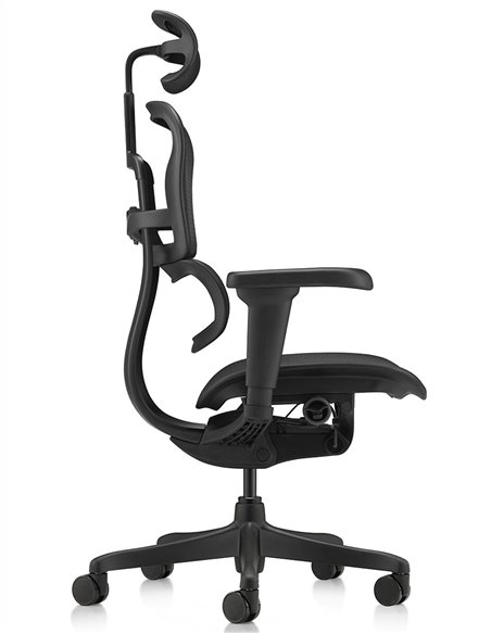 Кресло ERGOHUMAN ULTRA ALL BLACK (EHU-BB-HAM-4D, сетка T-168-B1 BLACK), эргономичное