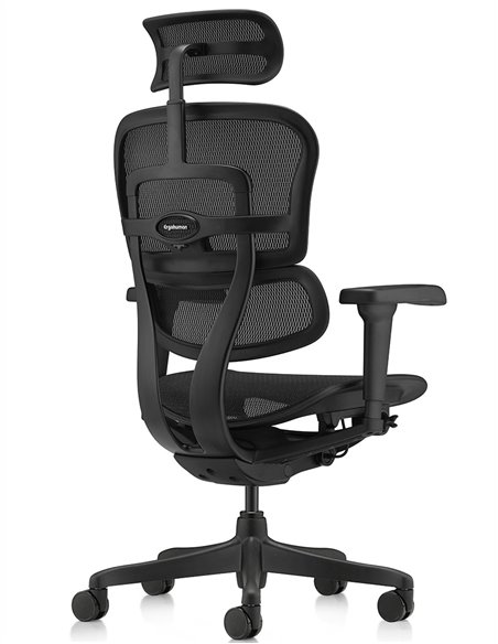 Кресло ERGOHUMAN ULTRA ALL BLACK (EHU-BB-HAM-4D, сетка T-168-B1 BLACK), эргономичное
