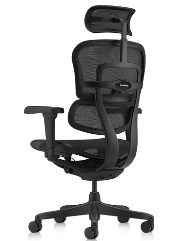 Кресло ERGOHUMAN ULTRA ALL BLACK (EHU-BB-HAM-4D, сетка T-168-B1 BLACK), эргономичное