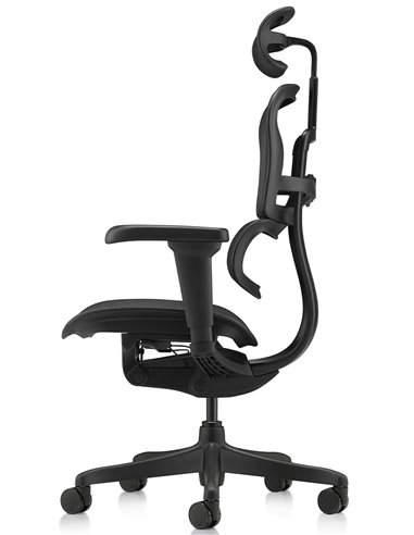 Кресло ERGOHUMAN ULTRA ALL BLACK (EHU-BB-HAM-4D, сетка T-168-B1 BLACK), эргономичное