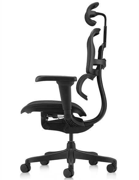 Крісло ERGOHUMAN ULTRA ALL BLACK (EHU-BB-HAM-4D, сітка T-168-B1 BLACK), ергономічне