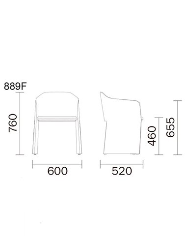 Крісло PEDRALI LAJA 889F