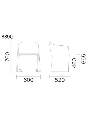 Крісло PEDRALI LAJA 889G