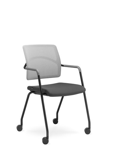 Крісло LD SEATING ARCUS 250-N1, RU60 для відвідувачів, на колесах