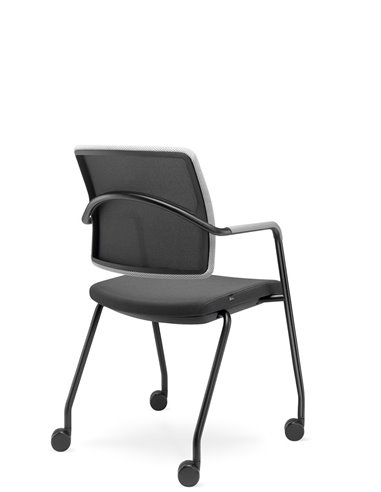 Крісло LD SEATING ARCUS 250-N1, RU60 для відвідувачів, на колесах