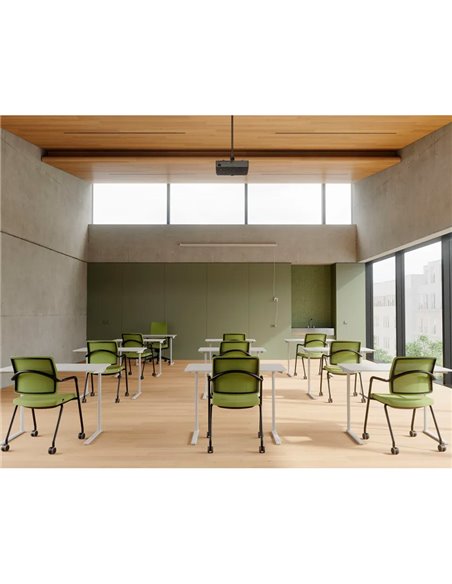 Крісло LD SEATING ARCUS 250-N1, RU60 для відвідувачів, на колесах