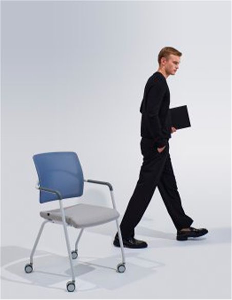 Кресло LD SEATING ARCUS 250-N1, RU60 для посетителей, на колесах