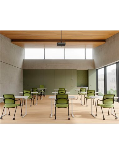 Кресло LD SEATING ARCUS 251-N8, RU60 для посетителей, на колесах