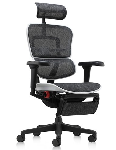 Крісло ERGOHUMAN ULTRA GAMING AURORA WHITE геймерське, з підставкою під ноги