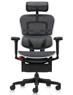 Крісло ERGOHUMAN ULTRA GAMING AURORA WHITE геймерське, з підставкою під ноги 2