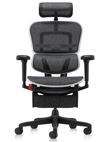Крісло ERGOHUMAN ULTRA GAMING AURORA WHITE геймерське, з підставкою під ноги