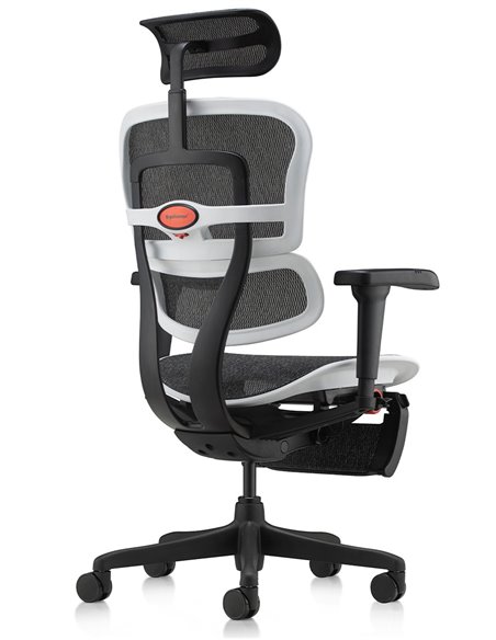 Кресло ERGOHUMAN ULTRA GAMING AURORA WHITE геймерское, с подставкой под ноги