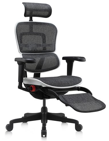 Крісло ERGOHUMAN ULTRA GAMING AURORA WHITE геймерське, з підставкою під ноги