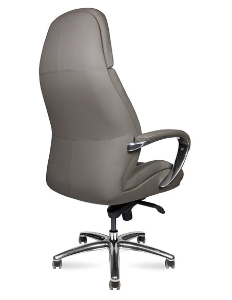 Крісло F181 DGL для керівника, шкіряне, темно-сіре