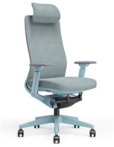 Кресло KRESLALUX GRAPHIS 8016-A SNOWY BLUE, эргономичное