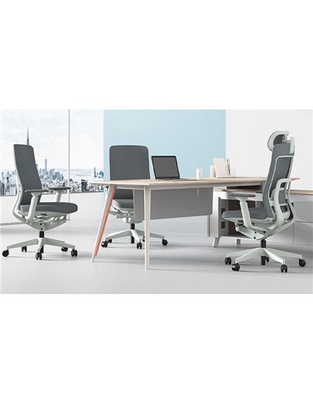Кресло KRESLALUX GRAPHIS 8016-B LIGHT GREY, эргономичное