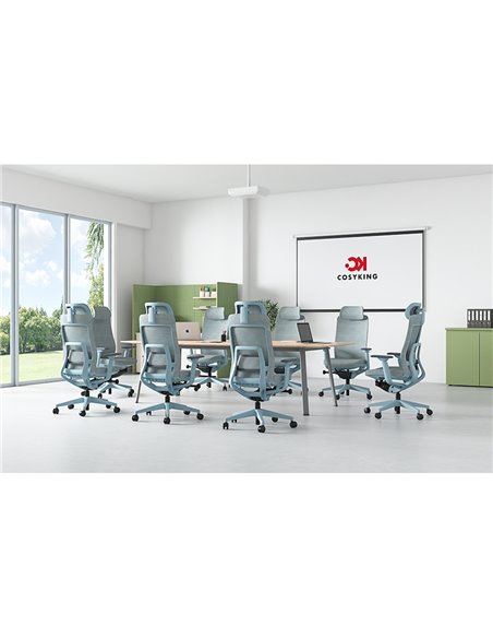 Кресло KRESLALUX GRAPHIS 8016-B SNOWY BLUE, эргономичное