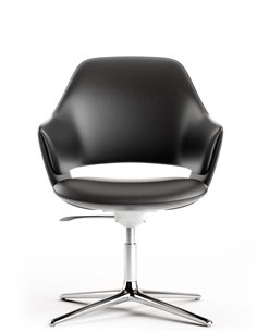 Конференц-крісло KRESLALUX ZENN BLACK, шкіряне 2