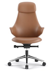 Кресло KRESLALUX AKIRA ORANGE для руководителя, кожаное 2