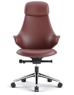 Кресло KRESLALUX AKIRA RED для руководителя, кожаное 2