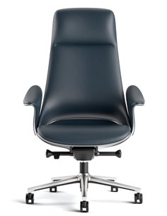 Кресло KRESLALUX PRIME-ON DARK BLUE для руководителя, кожаное 2