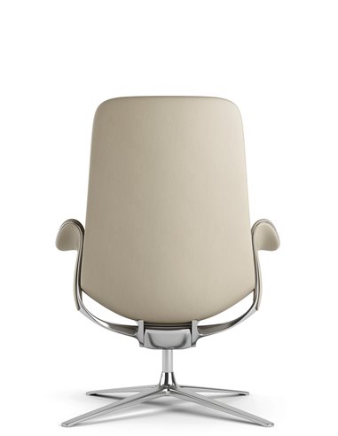 Лаунж-кресло KRESLALUX PRIME-ON-M KHAKI, кожаное