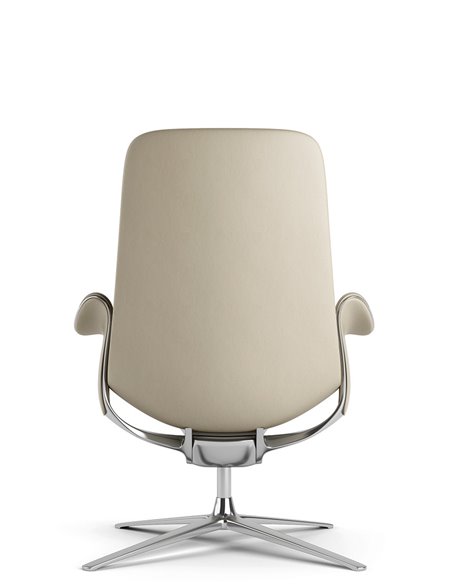Лаунж-кресло KRESLALUX PRIME-ON-M KHAKI, кожаное