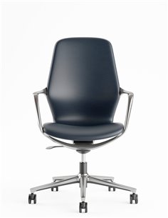 Кресло KRESLALUX VIVELLE DARK BLUE, для посетителя, кожаное 2