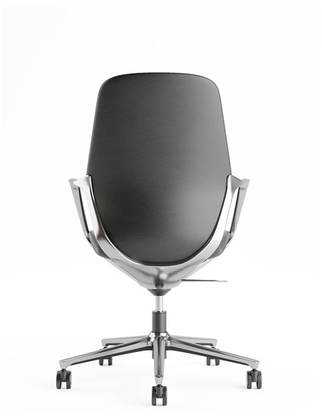 Кресло KRESLALUX VIVELLE GREY, для посетителя, кожаное