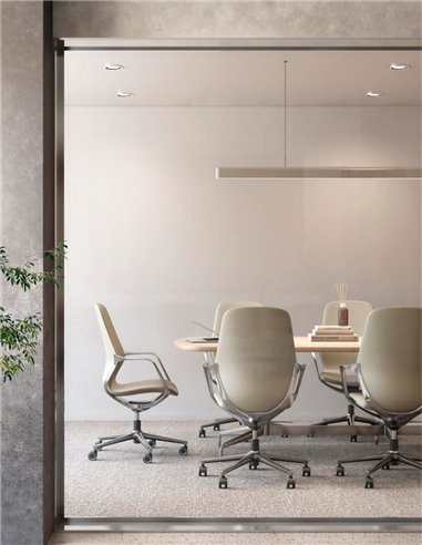 Кресло KRESLALUX VIVELLE GREY, для посетителя, кожаное