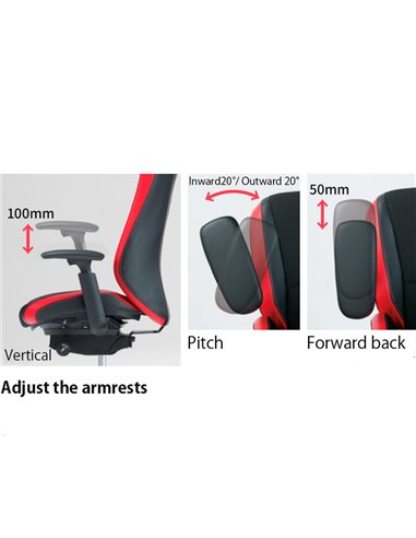 Геймерское кресло OKAMURA STRIKER RED
