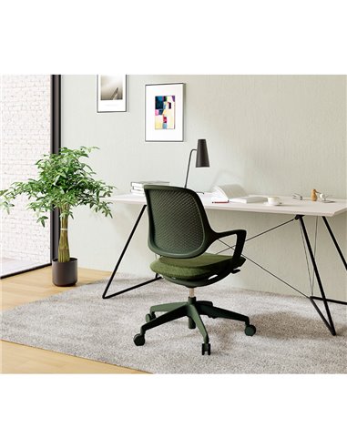 Кресло KRESLALUX NIRO-D34 GREEN, для посетителя