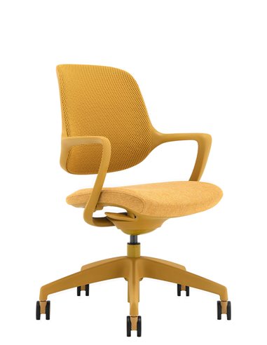 Кресло KRESLALUX NIRO-D37 YELLOW, для посетителя